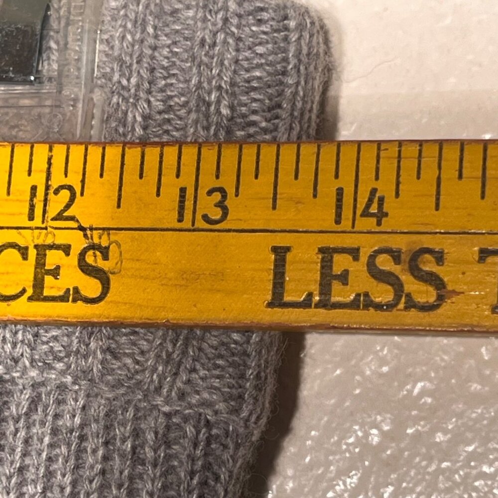 Asymmetrical Gray Black Wool Cashmere Angora Midi Skirt Ribbed Knit Design Small - Picture 8 of 12